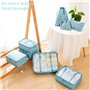 Set de 8 Organisateurs de Voyage Emballage Cubes Rangement pour Vêtement sous-Vêtement Chaussures C