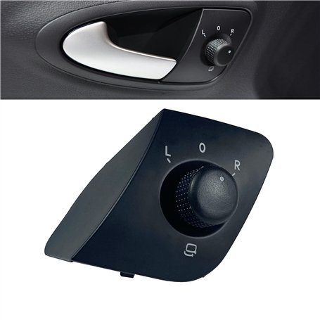 Bouton de réglage du rétroviseur latéral extérieur KASturbo pour Seat Ibiza 2009-2015 6J1959565