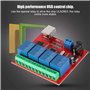 ASHATA Module de relais 4 canaux 12 V USB Smart Switch Contrôleur PC Module d'extension carte utilise une puce de contrôle USB i