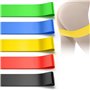 Bande Elastique Musculation （Ensemble de 5 pièces） élastique Musculation Silicone pour Les Exercices de Musculation des Jambes, 