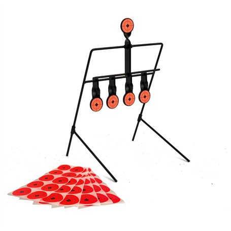 Support de tir avec 5 cibles en acier - Compatible avec pistolets et fusils à air comprimé et CO2 (4