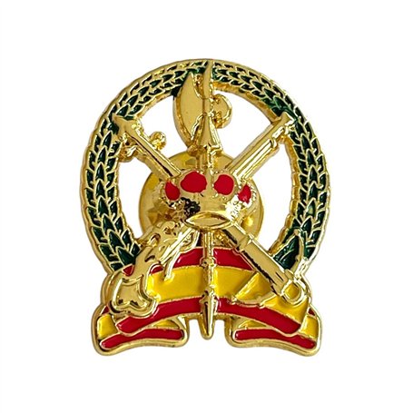 Pin's Badge La Légion espagnole • Alliage zamak émaillé de couleur • Motif avec drapeau
