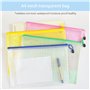 Nutabevr 15 Pièces 5 Couleurs Pochette Zip Chemise Plastique Mesh (A4+A5+A6), Pochette à Document Zip Etanche, Pour Ranger Objet
