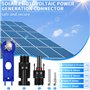 Lot de 15 paires de fiches solaires pour panneau solaire - Connecteur de câble photovoltaïque IP67 avec 2 clés