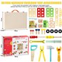 TONZE Jouet Enfant 3 4 5 Ans, Boite a Outil Enfant Jouets en Bois DIY 3D Jeux de Construction Bricolage, Caisse a Outil Jouet Je