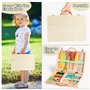 TONZE Jouet Enfant 3 4 5 Ans, Boite a Outil Enfant Jouets en Bois DIY 3D Jeux de Construction Bricolage, Caisse a Outil Jouet Je
