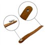 Alnicov Lot de 2 sangles pour ukulélé - En cuir synthétique - Avec bouton - Pour ukulélé et guitare acoustique - Marron
