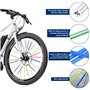 CAREDGO 72 Pièces Réflecteur de Rayon de Vélo, Rayon Vélo Lumineux 75mm Couverture de Rayon Vélo Couvre Rayon Velo en ABS Réflec