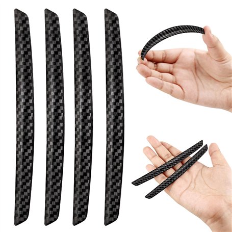 4 Pièces Bandes Universelles en Fibre de Carbone de Voiture
