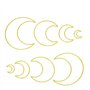 WANGCL Lot de 8 anneaux en métal macramé en forme de demi-lune pour loisirs créatifs (4 tailles)