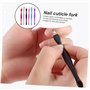 Cuticule à Ongles Fourches, 6 Pcs Cuticules Trimmer Pusher, Double Tête Pousseurs Cuticulaires, Nail Art Fourche, pour Manucure,