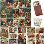 Lot de 30 cartes postales vintage de Noël + 30 enveloppes
