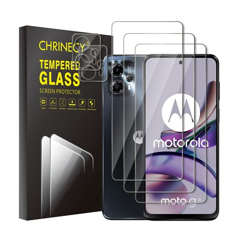 CHRINECY [5 pièces Lot de 3 films de protection d'écran pour Motorola Moto G13/G23 + 2 films de protection d'écran pour appareil