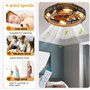 KZT Ventilateurs de Plafond avec Lumière et Télécommande Lampe de Ventilateur E27 Vintage Fan Plafonnier Métal Cage Lustre de Ve