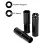 QWORK® 11 Pièces Douilles à Chocs 1/2 Pouce avec Adaptateur Douille, Coffret Douille Hex Longue 10/12/13/14/15/16/17/19/22/24 mm