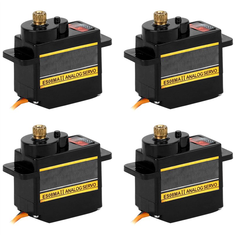 QWORK ES08MA – Micro Servo Analogique à Engrenage Métallique – Couple 1,5-1,8 Kg.cm – 4,8V-6V – Pour Robotique Et RC