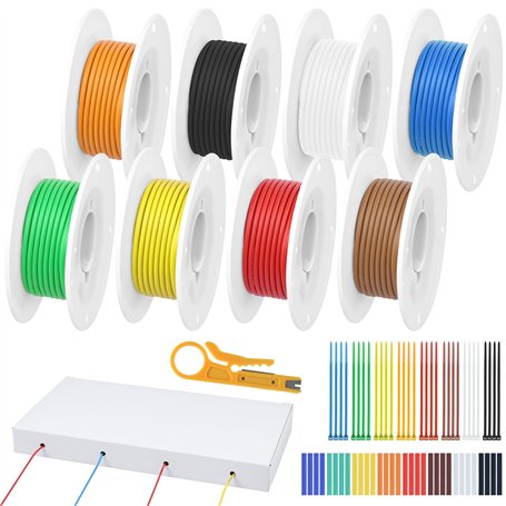 QWORK® 8 Rouleaux fil electrique