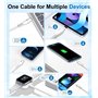 Câble Multi Chargeur de 10FT 100W pour Apple Watch - Câble de Chargeur Universel 4 en 1 avec Chargeur Apple Watch, Lightning, US