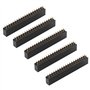 Akozon 5pcs 2 x 20 Pins 2.54m Header Strip Bande Mâle-Femelle Double Rangée Broche Courte En-têtes pour