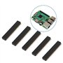 Akozon 5pcs 2 x 20 Pins 2.54m Header Strip Bande Mâle-Femelle Double Rangée Broche Courte En-têtes pour
