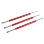 3PCS Cuir Presse Rub Outils Outils De Modélisation En Cuir Outils D'artisanat Cuillère Outils de gravure sur cuir