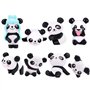 LHKJ 1 Lot de 8 pcs Mini Animal Miniature Panda Décoration,Mignon Jouets Figurines Décoration,DIY Jardinage poupée