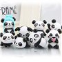 LHKJ 1 Lot de 8 pcs Mini Animal Miniature Panda Décoration,Mignon Jouets Figurines Décoration,DIY Jardinage poupée