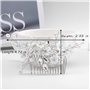 IYOU Peignes à cheveux de princesse pour mariée Fleur argentée Perle de cristal Accessoires pour filles et femmes