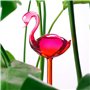 NiHome Flamingo Lot de 2 bulbes d'arrosage Automatique 25,4 cm de Long dégradé Rose Vif en Verre soufflé à la Main pour la Maiso