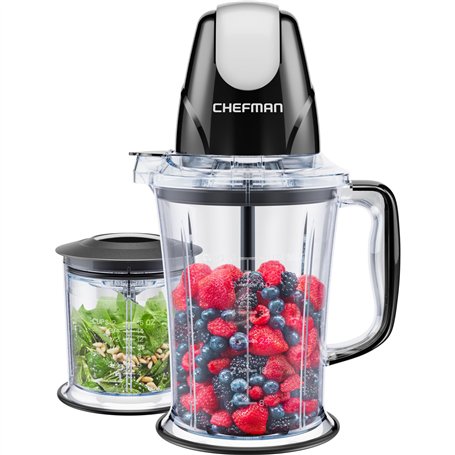 CHEFMAN 2-in-1 Food Processor and Portable Blender with 400W Motor