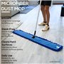 Kleen Handler Lot de 6 têtes de balai à poussière en microfibre de 121,9 cm - Lavables - Extra large