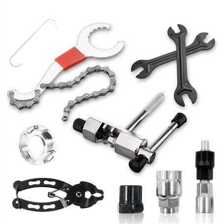 Kits D'outils De Réparation pour Vélo: 9 Pièces Kits D'outil De Démontage De Cassette De Vélo
