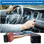 Adaptateur ISO Autoradio Universel: 2 Pièces Faisceau Autoradio Connecteur ISO Autoradio, Faisceau de Câblage 16 Broches pour VW