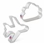 Ann Clark Cookie Cutters Ensemble de 2 emporte-pièces vol et voyage aérien avec livret de recettes, avion et nuage