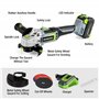WORKPRO Meuleuse d'angle Electrique sans Fil 20V avec Batterie 4,0Ah, Ø125mm, Léger avec 5 Disques à Tronçonner, 2 Capots de Pro