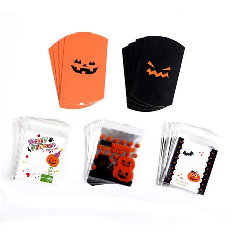 Allein Lot de 310 sachets de bonbons autocollants pour Halloween