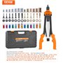 VEVOR Riveteuse Manuelle pour Écrou à Sertir 41 cm Pince à Insert Fileté avec 13 Mandrins 186 Écrous de 13 Tailles Outil à Rivet
