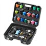 VEVOR 28PCS Kit Testeur de Pression et de Rechange du Liquide de Refroidissement Radiateur Universel Pompe Manuelle Adaptateurs