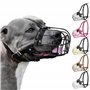 BRONZEDOG Pitbull Muselière en métal pour Chien avec Sangles réglables en Cuir pour Grands Chiens (Noir)