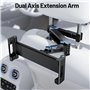 GlasFlength Support Tablette Voiture pour Appuie-tête, 360° Rotation Porte Tablette Voiture Bras Extensible Biaxial Ajustable Su