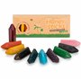Honeysticks 10 Crayons de Couleurs Enfant |100% Pure Cire d’Abeille| Couleur Non-Toxique Qualité Alimentaire | Craie Grasse Tria