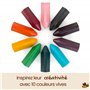 Honeysticks 10 Crayons de Couleurs Enfant |100% Pure Cire d’Abeille| Couleur Non-Toxique Qualité Alimentaire | Craie Grasse Tria