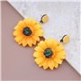 Inilbran Boucles D'oreilles Tournesol Boho Boucles D'oreilles Marguerite En Acrylique Boucles D'oreilles Fleur Vintage En Résine