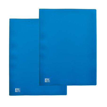 OXFORD Lot de 2 Porte Vues 200 vues / 100 Pochettes A4 Initial Couverture Polypro Bleu