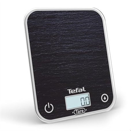 Tefal Optiss BC50D2V0 Balance de Cuisine Électronique Ecran Lumineux Résistant aux Rayures Capacité 5 kg Gris Ardoise