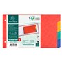 Exacompta - Réf. 704E - Paquet de 10 intercalaires pour fiches bristol en véritable carte lustrée souple 225g/m2 FSC® avec 4 ong