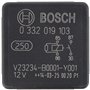 Bosch 0332019103 Mini-Relais 12V 30A, 4 Terminaux, Ip5K4, Résistance aux Températures Allant de -40° C À 100° C