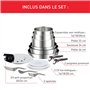 Tefal Ingenio Preference On Batterie de cuisine 15 p, Induction, Acier inoxydable, Revêtement antiadhésif, Empilable, Compatible