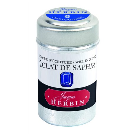 Herbin 20116T - Une boite de 6 cartouches d'encre pour stylo-plumes et stylos roller (produit sans emballage - objectif zéro déc