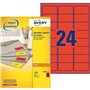 AVERY - Boite de 2400 étiquettes autocollantes rouges fluo multi-usages